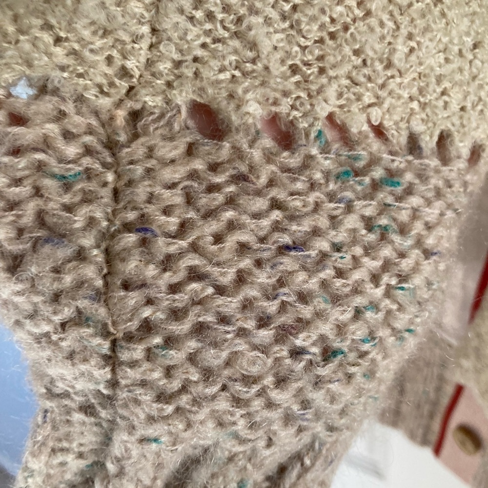 🧵2/$80🧵 CHARLIE & ROBIN Anthro Cardigan, tulle, boucle, unique, ribbon trim - Picture 17 of 17